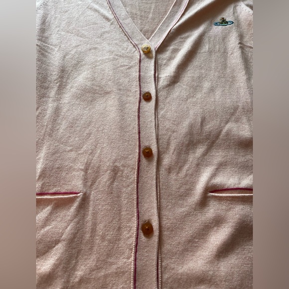 New Authentic Vivienne Westwood Soft Pink Cardigan Red Label - Picture 8 of 13